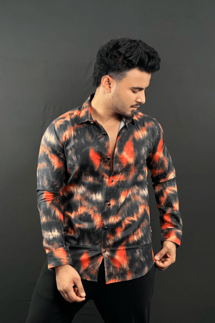 Black Colour Contrast Shirt |BM