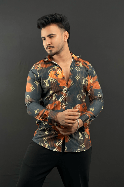 Deep Olive Contrast Shirt |LV
