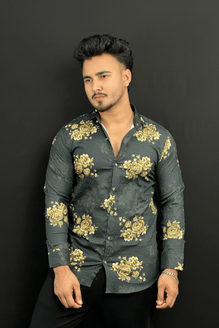Deep Olive Contrast Shirt |DF