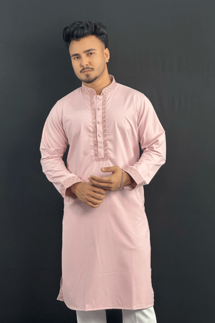 Light Pink Colour Premium Panjabi | JF