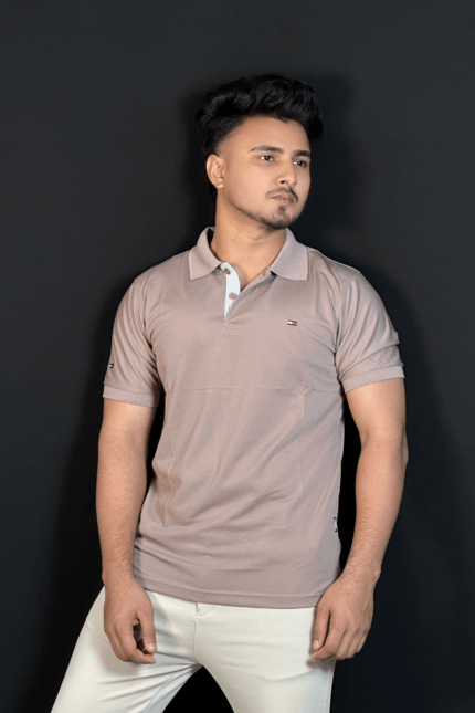 ব্রাউনিশ কালার পোলো টি-শার্ট-TM
