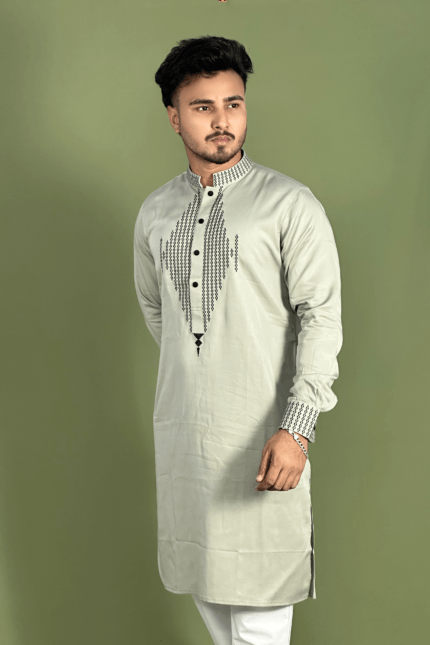 Silver Colour Premium Panjabi |BE
