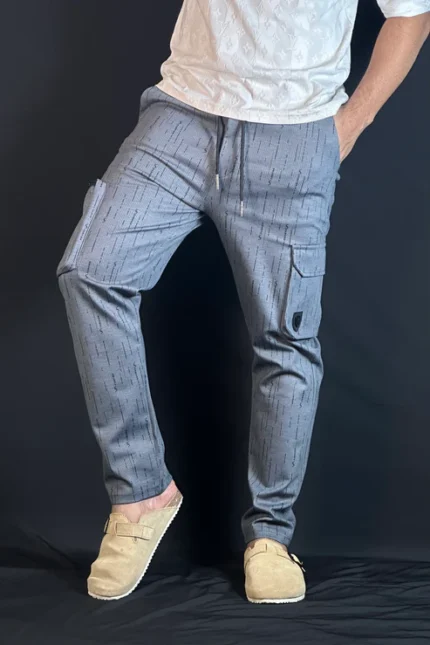 "গ্রে" কালার চায়না কার্গো জগার্স-FASHION