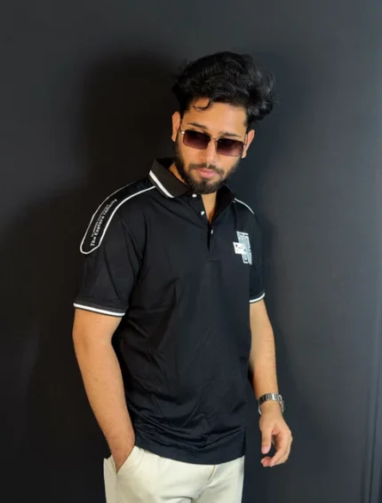 ব্ল্যাক কালার পোলো টি-শার্ট-BEST