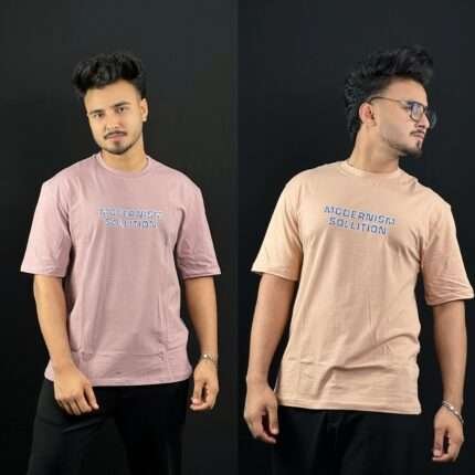 Light Pink+Camel T-Shirt Combo |LPC