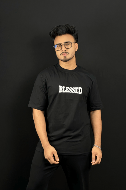 Black Colour T-Shirt |Blessed