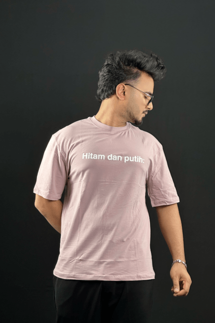 Light Pink Colour T-Shirt |Hitam