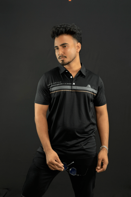 Black Colour Polo T-Shirt | Evans
