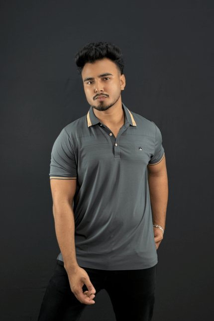 Gray Stripe Colour Polo T-Shirt |Ranger