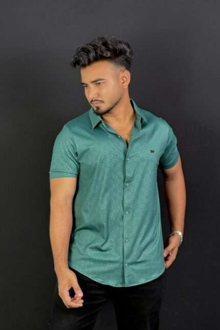 Green Colour Half Slevee Shirt |Dotch