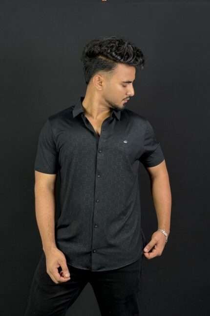 Black Colour Half Slevee Shirt |Dotch