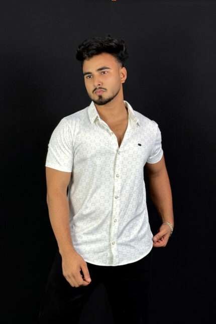 White Colour Half Slevee Shirt |Dotch