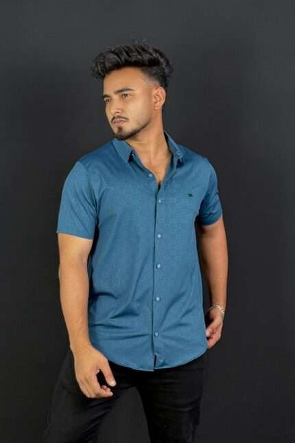 Blue Colour Half Slevee Shirt |Dotch